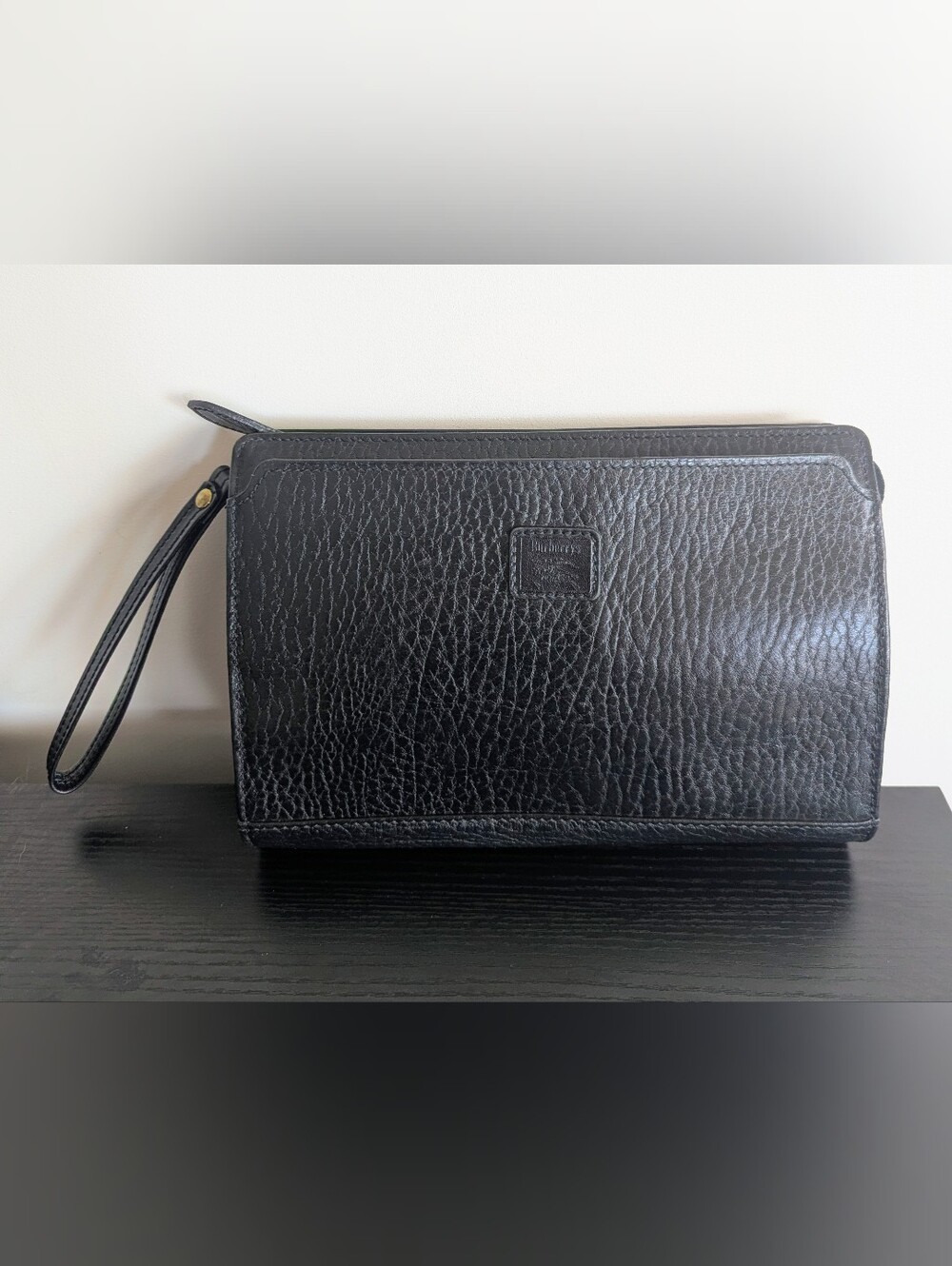 Burberrys Leather Wristlet Clutch
